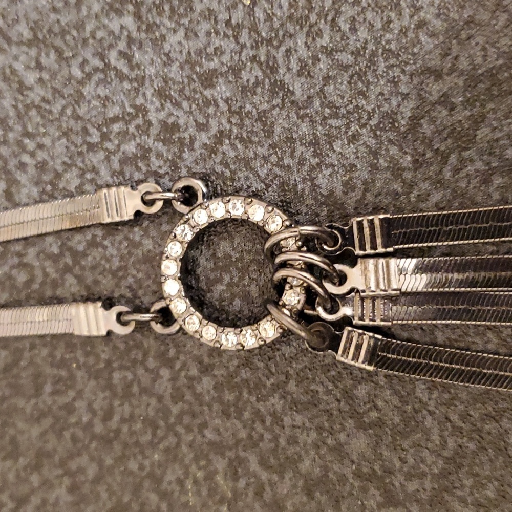 Beautiful 4 Strand Metal Rhinestone - Picture 6 of 6